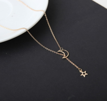 Moon & Star Chain Necklace